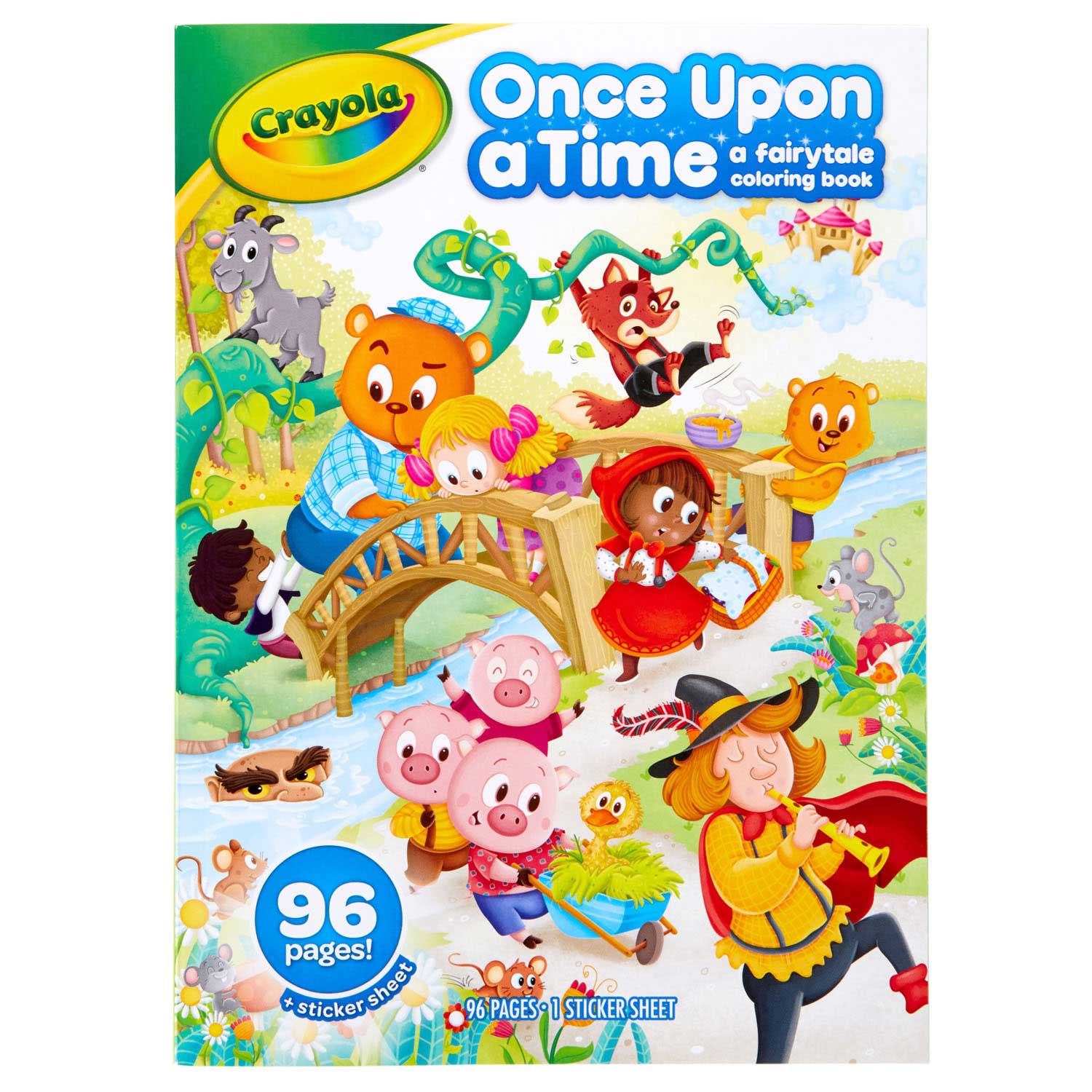 Libro de Colorear de 96 Páginas + 43 Divertidos Stickers - 04-1080 - Crayola
