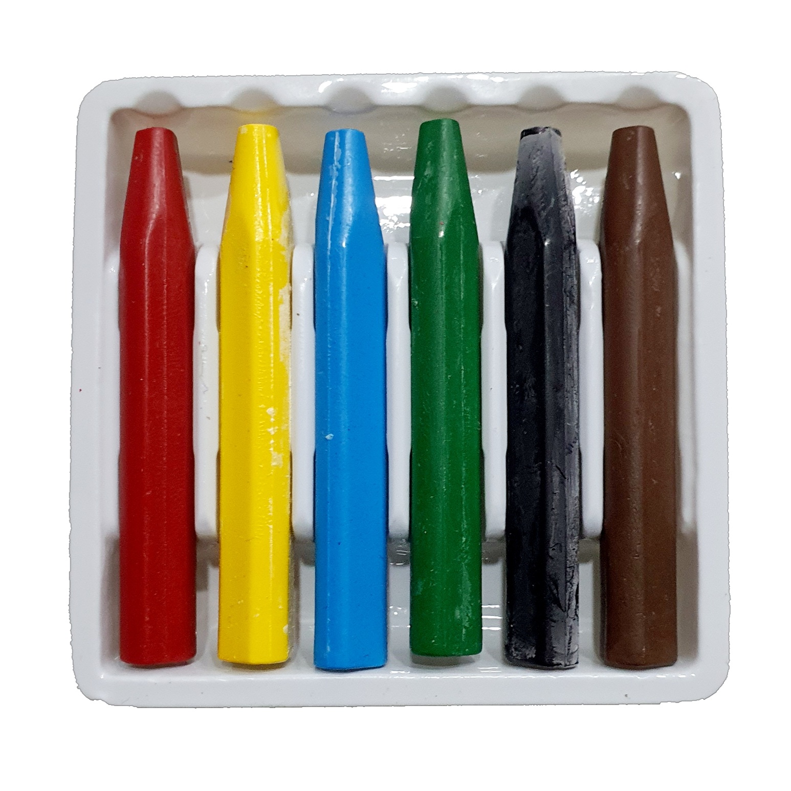 Set de 6 Crayones Plásticos, Colores Básicos - CY048 - SABONIS