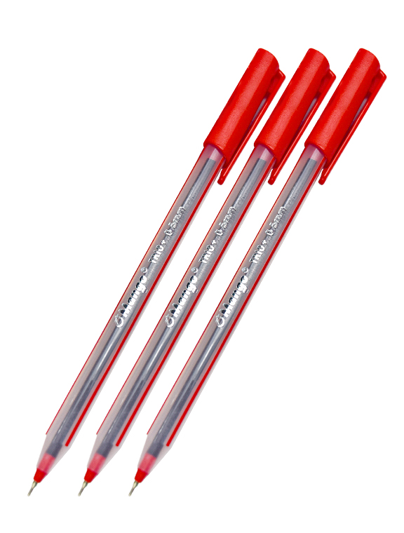 Bolígrafo Trio + Plus, Punta 0.5 mm Color Rojo - MB-907 - Mango
