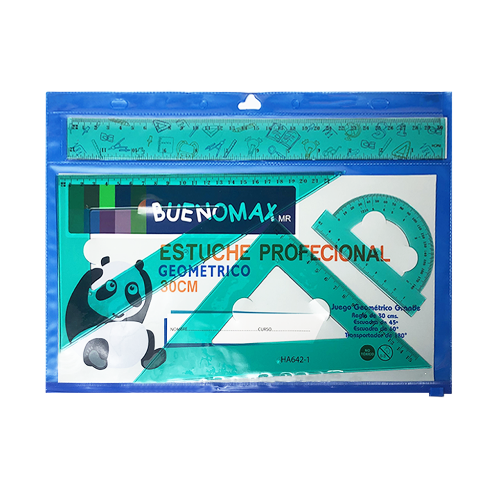 Estuche Geométrico Escolar de Color