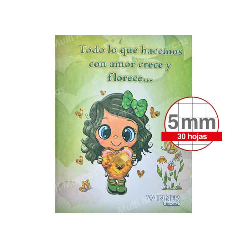 Cuaderno Engrapado 30 Hojas WINNER