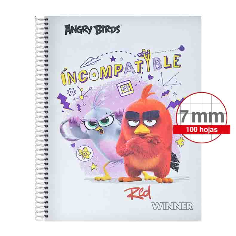 Cuaderno Espiral Tamaño Carta de 100 Hojas Cuadrícula de 7 mm WINNER