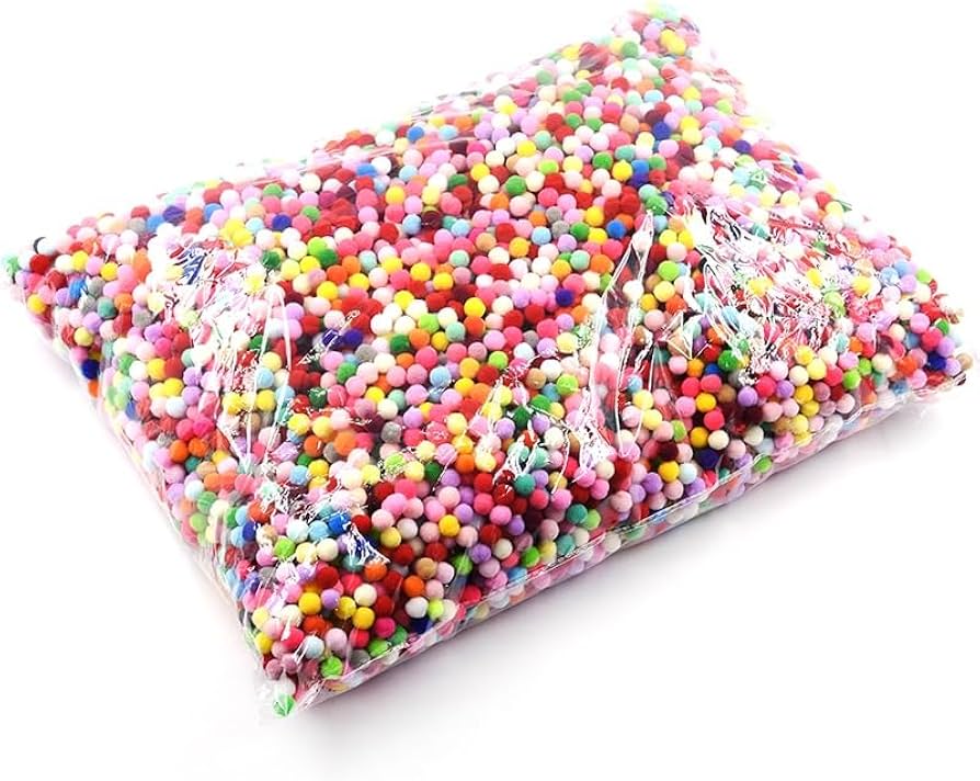 Bolsa de 500 Pompones / Bolitas de Fieltro de Colores de 1 Cm. de Diámetro #1