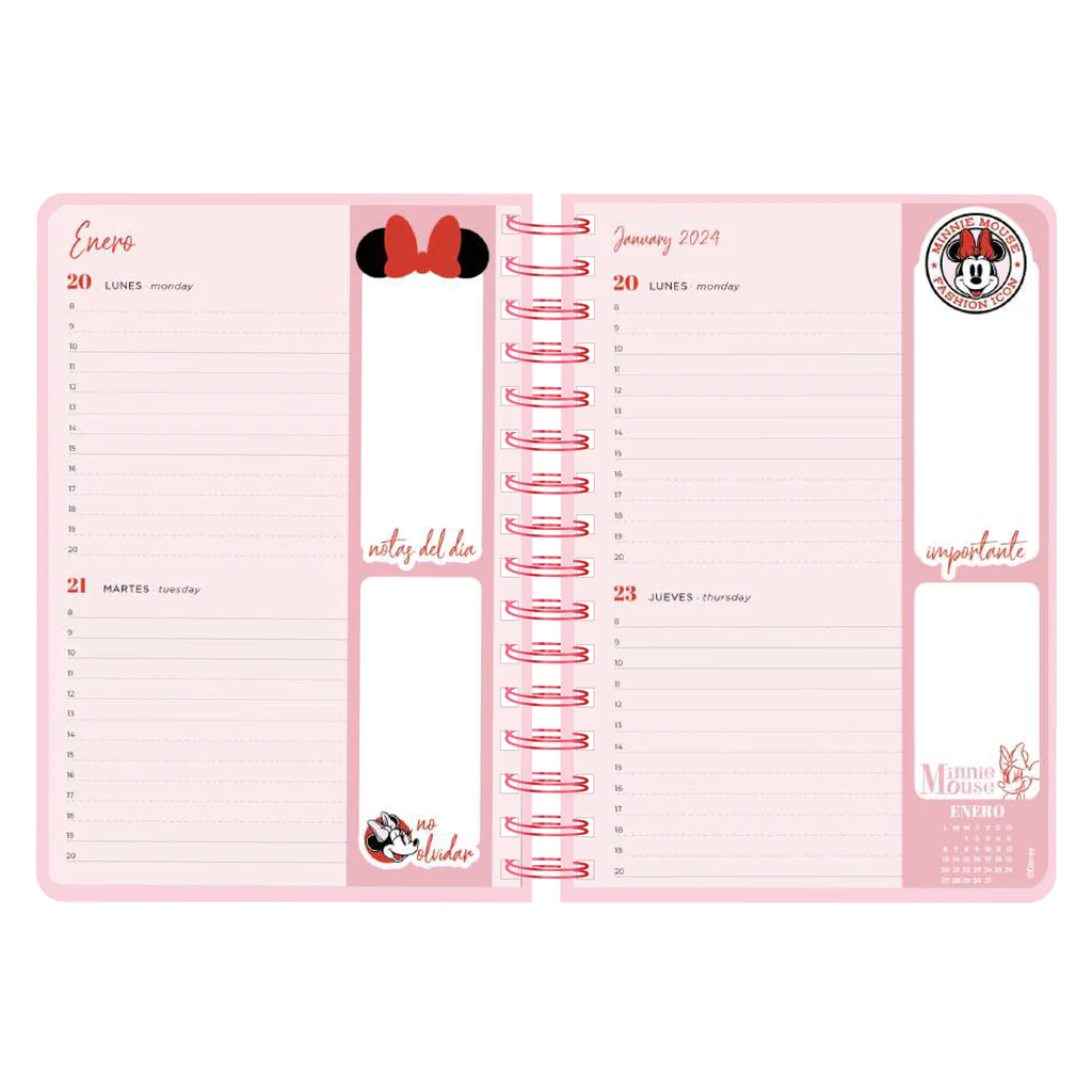 Agenda 2024 14x20 Minnie Mouse MOOVING 1404131