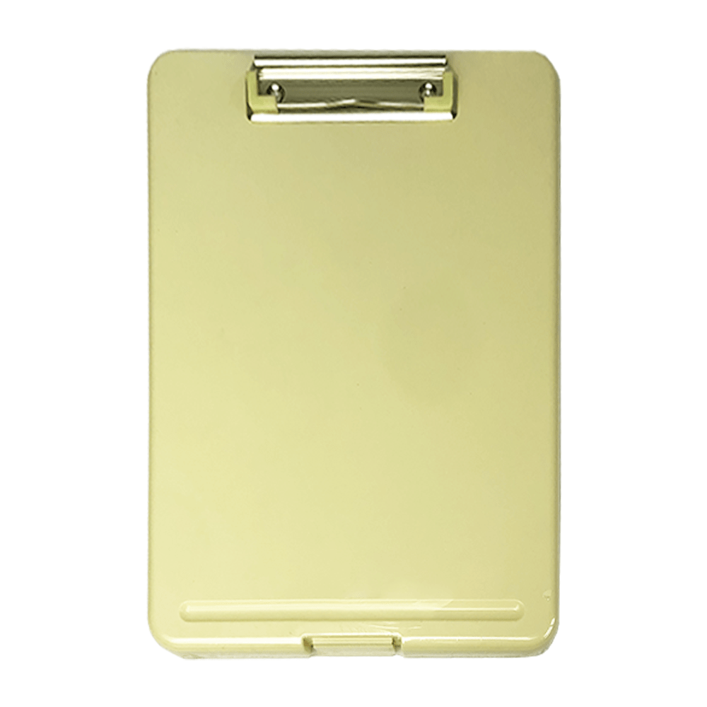 Plancheta Plastica con Clip Plano Tamaño Carta con Almacenaje Colores Pasteles 2 cm Alto MX-83002