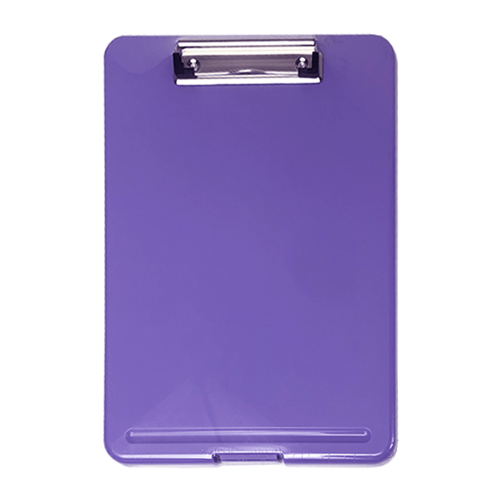 Plancheta Plastica con Clip Plano Tamaño Carta con Almacenaje Colores Pasteles 2 cm Alto MX-83002