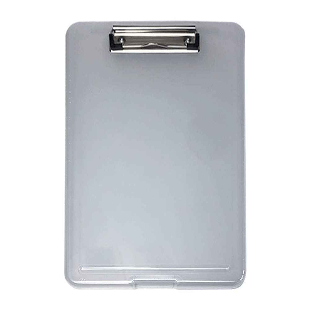 Plancheta Plastica con Clip Plano Tamaño Carta con Almacenaje Colores Pasteles 2 cm Alto MX-83002
