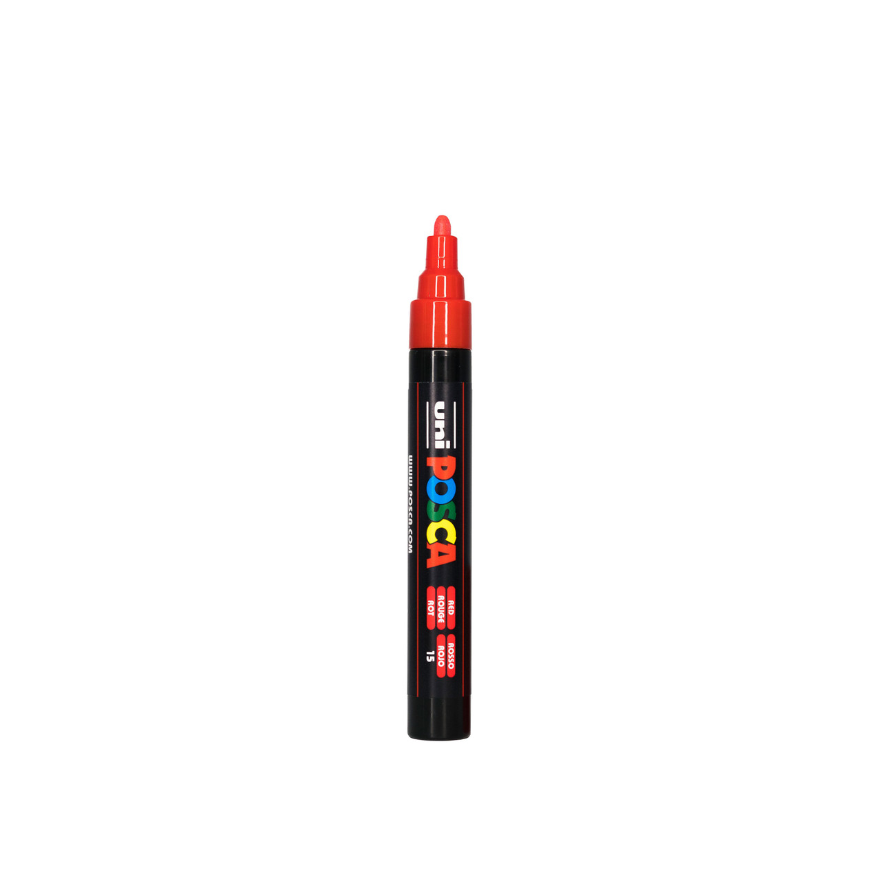 Marcador Uni-POSCA PC-5M Punta Media de 1.8 a 2.5 mm. Color Rojo / Red - POSCA