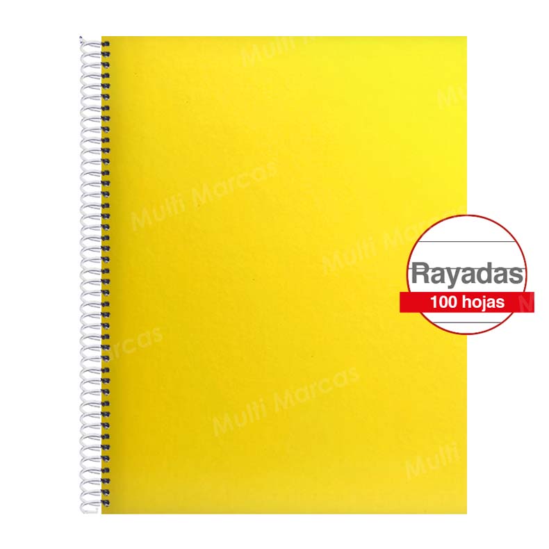 Cuaderno Artesanal de 100 Hojas, Tamaño Carta Hojas Rayadas Anillo Plástico, Tapa de Colores Plenos