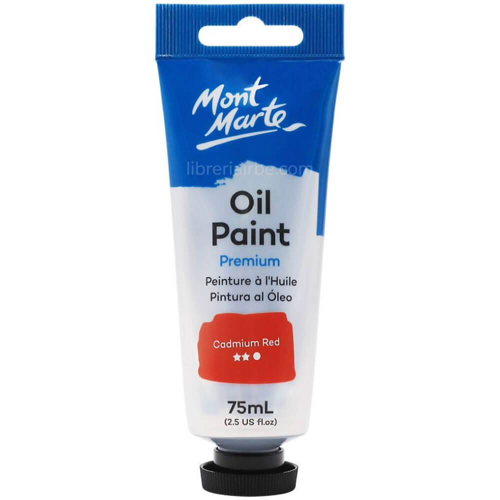 Pintura al Oleo 100 ml Profesional Series Rojo Cadmio MONT MARTE MPO0009