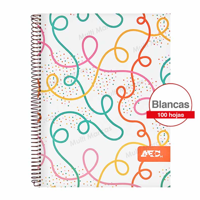 Cuaderno ABC Espiral Carta 100 Hojas Blancas