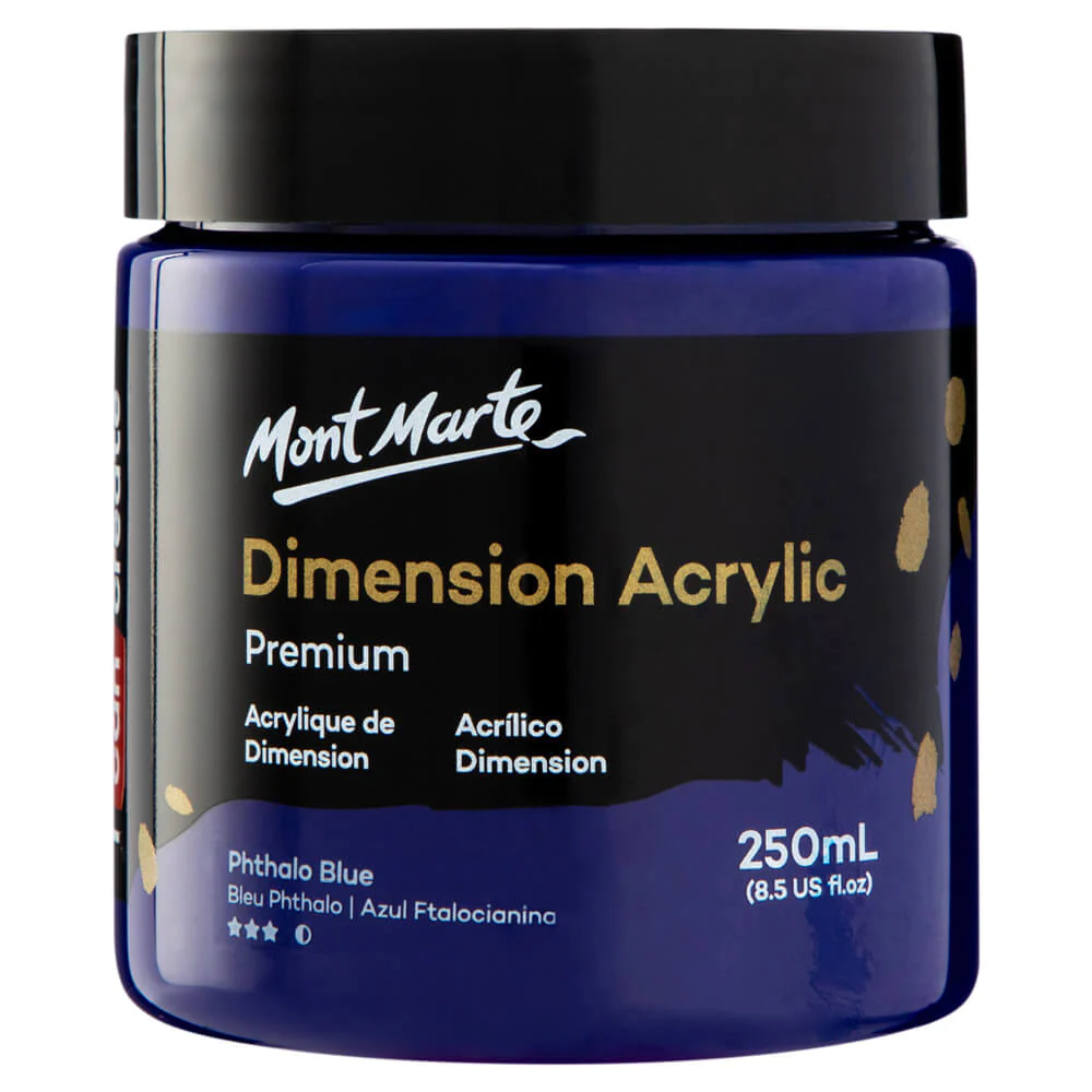 Pintura Acrílica Azul Ftalo en Bote 250 ml Mont Marte PMDA2520