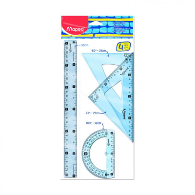 Juego Geometria Grande de 30 cm. 4 piezas - Estuche Geomètrico - 899249 - Maped
