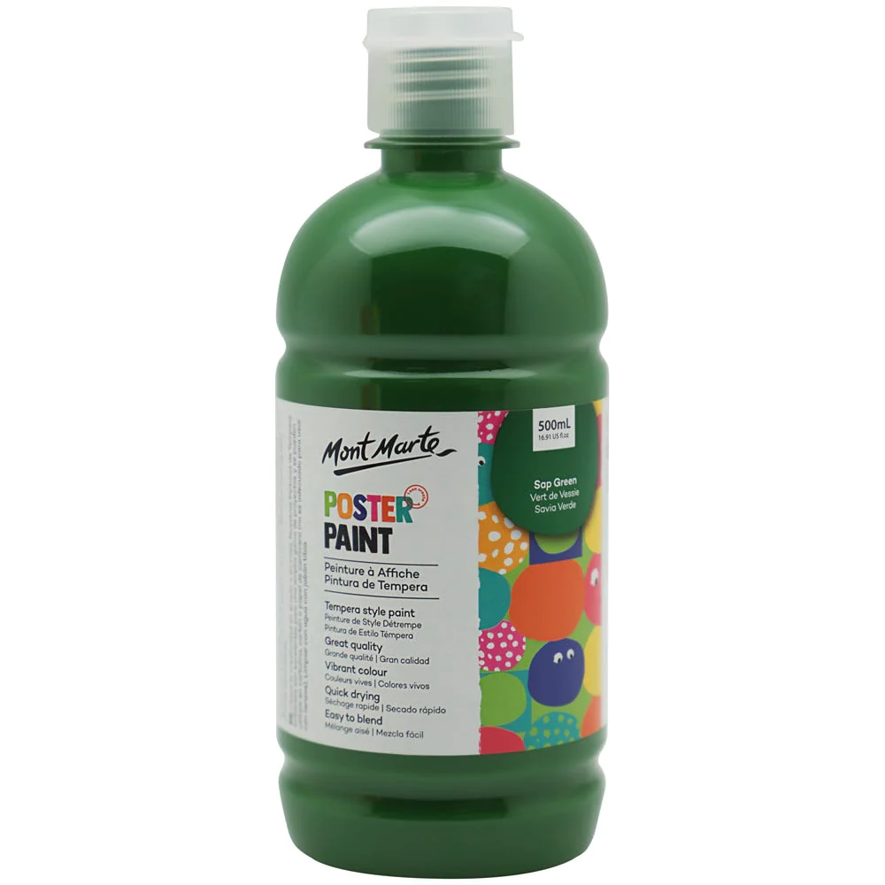 Bote de Témpera de 500 ml. Color Savia Verde - MPST0017 - Mont Marte