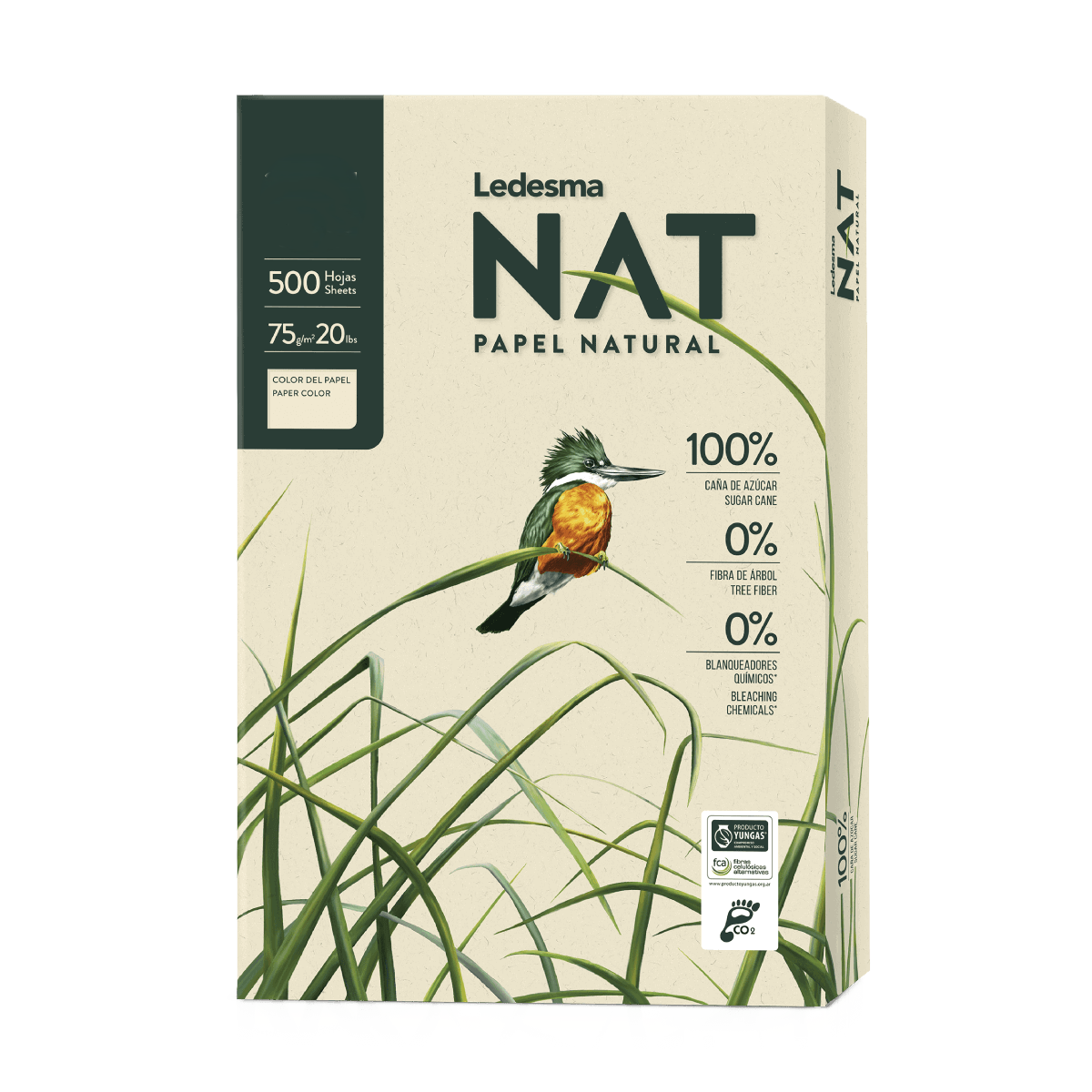 Paquete de 500 Hojas de papel bond Ecológico Tamaño Oficio, 75 g - NAT