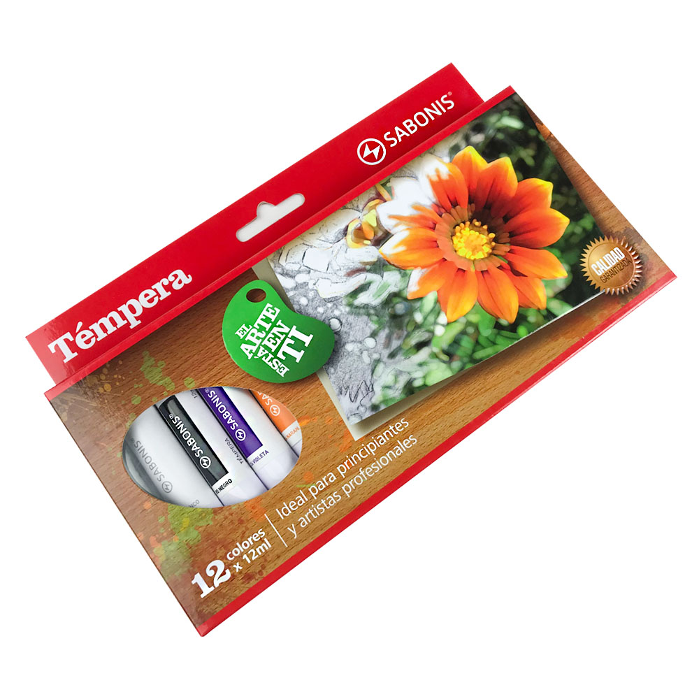 Set de Temperas de 12 Colores 12ml TM920 SABONIS