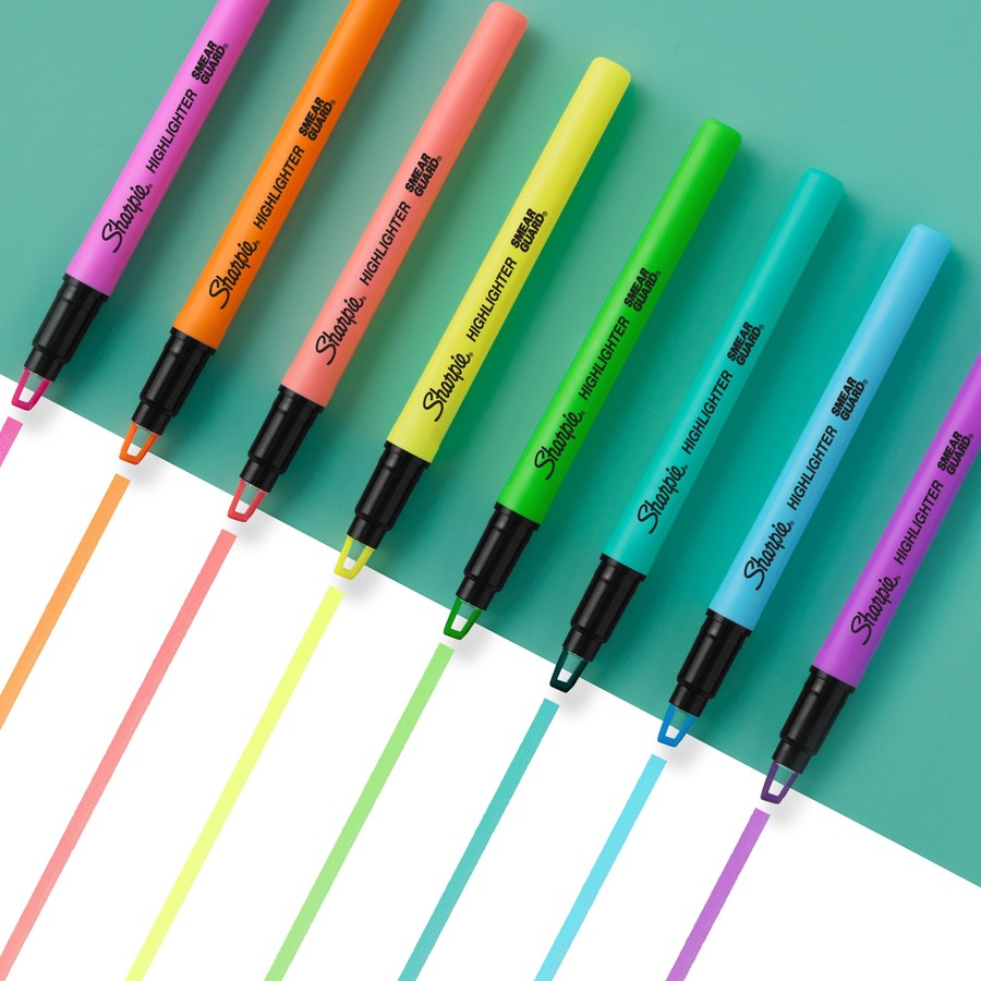 Juego de Resaltadores Sharpie Clear Stick 8 Unidades - 1966798 - Sharpie