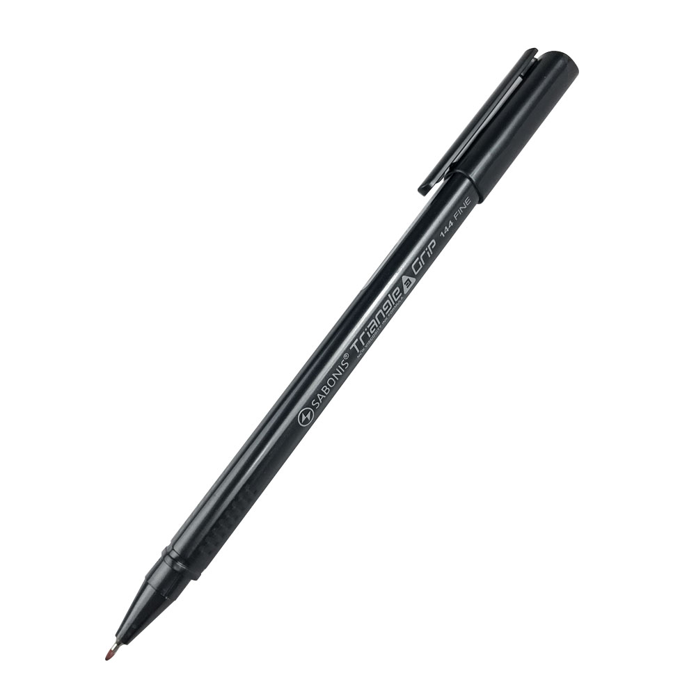 Bolígrafo Triangular con tinta Óleo Gel FB144 Negro SABONiS