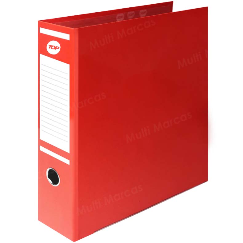 Archivador de Palanca, Lomo Ancho, Tamaño Oficio, TOP – Rojo