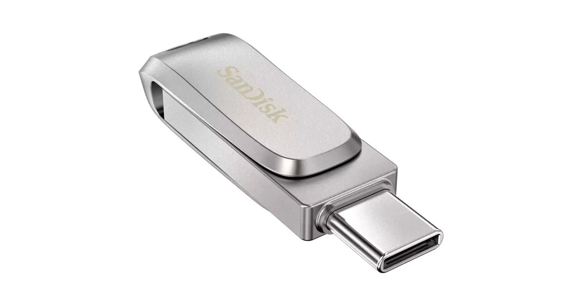 Flash Ultra Dual Drive Luxe unidad flash USB 64 GB USB Type-A / USB Type-C 3.2 Gen 1 (3.1 Gen 1) Acero inoxidable - Sandisk