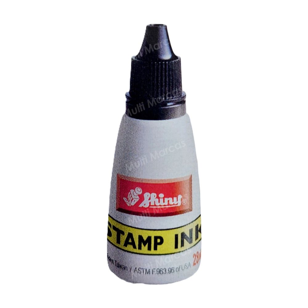 Tinta para Tampo y Para Sellos Automáticos de 28 ml. S-61 Color Negro - Shiny
