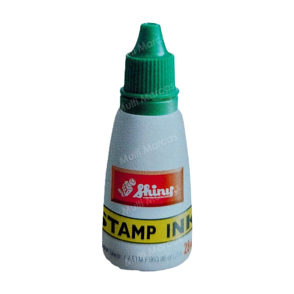 Tinta para Tampo y Para Sellos Automáticos de 28 ml. S-65 Color Verde - Shiny