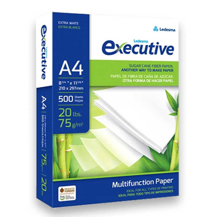 Paquete de Papel Bond 500 hojas, Tamaño A4, 75  g/m² - Executive