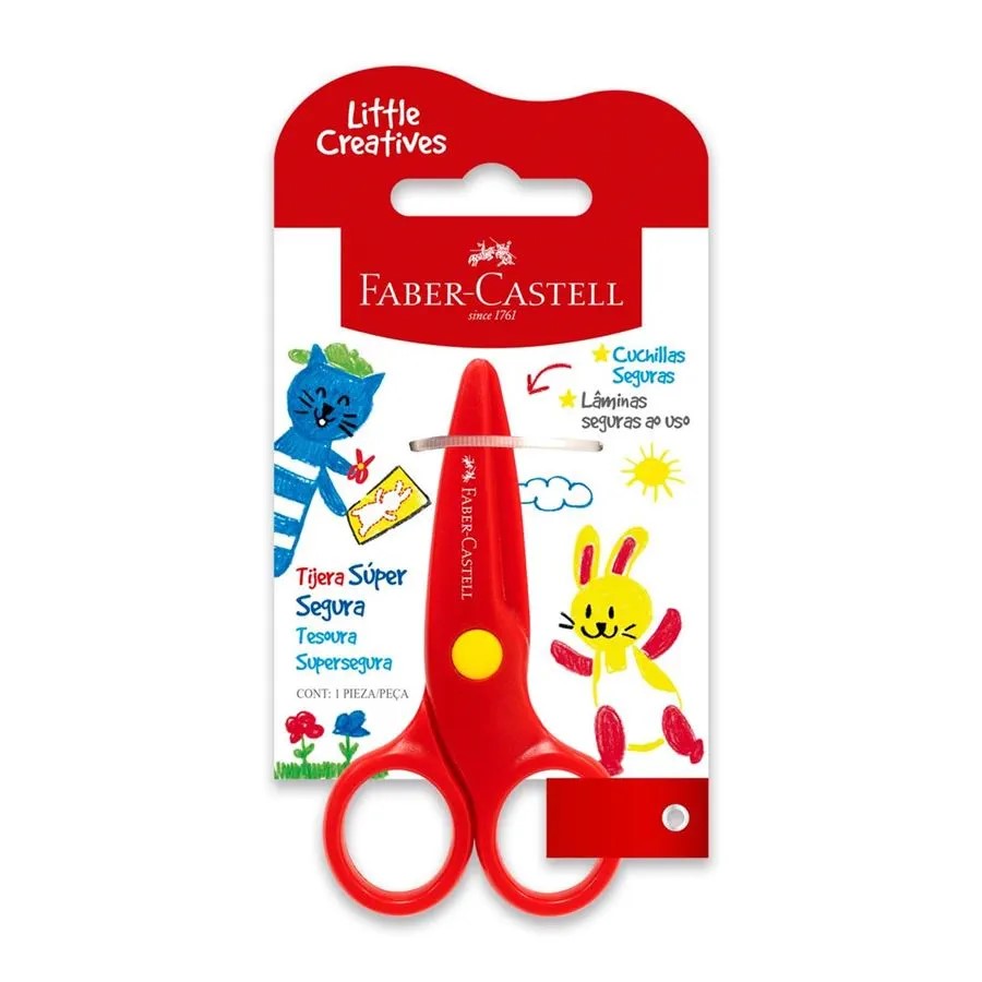 Tijera Super Segura Para Niños - 180123 - Faber-Castell