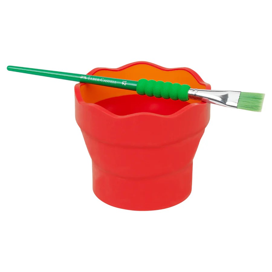 Vaso / Taza  Plegable de Goma Para el Agua Clic & Go, Color Mora  - 181517 - Faber-Castell