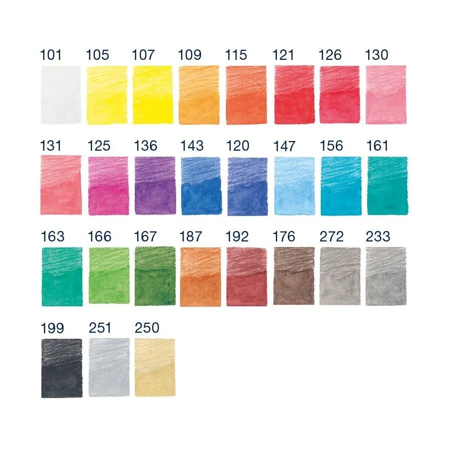 Lápices de Colores Acuarelables  Goldfaber Aqua Creative Studio, Set de 29 Piezas con Estuche Enrollable - 114652 - Faber-Castell