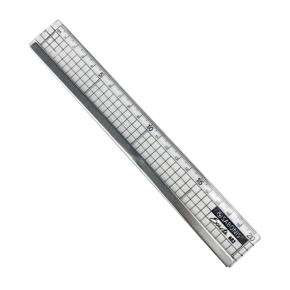 Regla Exacta Borde Metálico 20 cm.  SABONIS 682