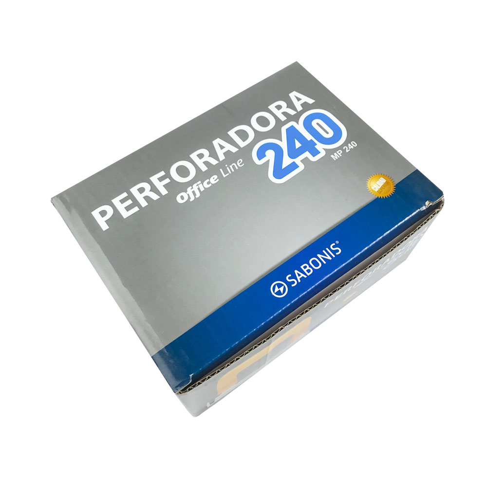 Perforadora Metálica y Porta Residuos de Goma, Capacidad de 40 Hojas de 75 gr. Office Line - MP240 - SABONIS