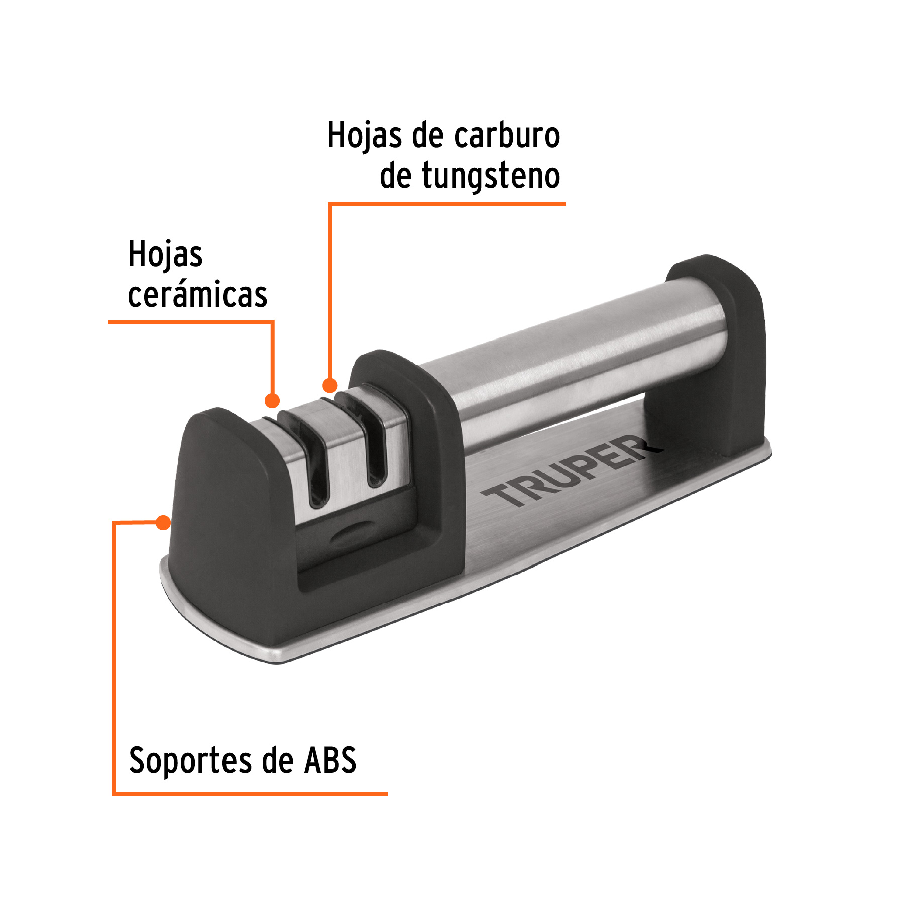 Afilador de Cuchillos de 2 Niveles con Mango Ergonómico - AFI-CUX - 15147 - TRUPER