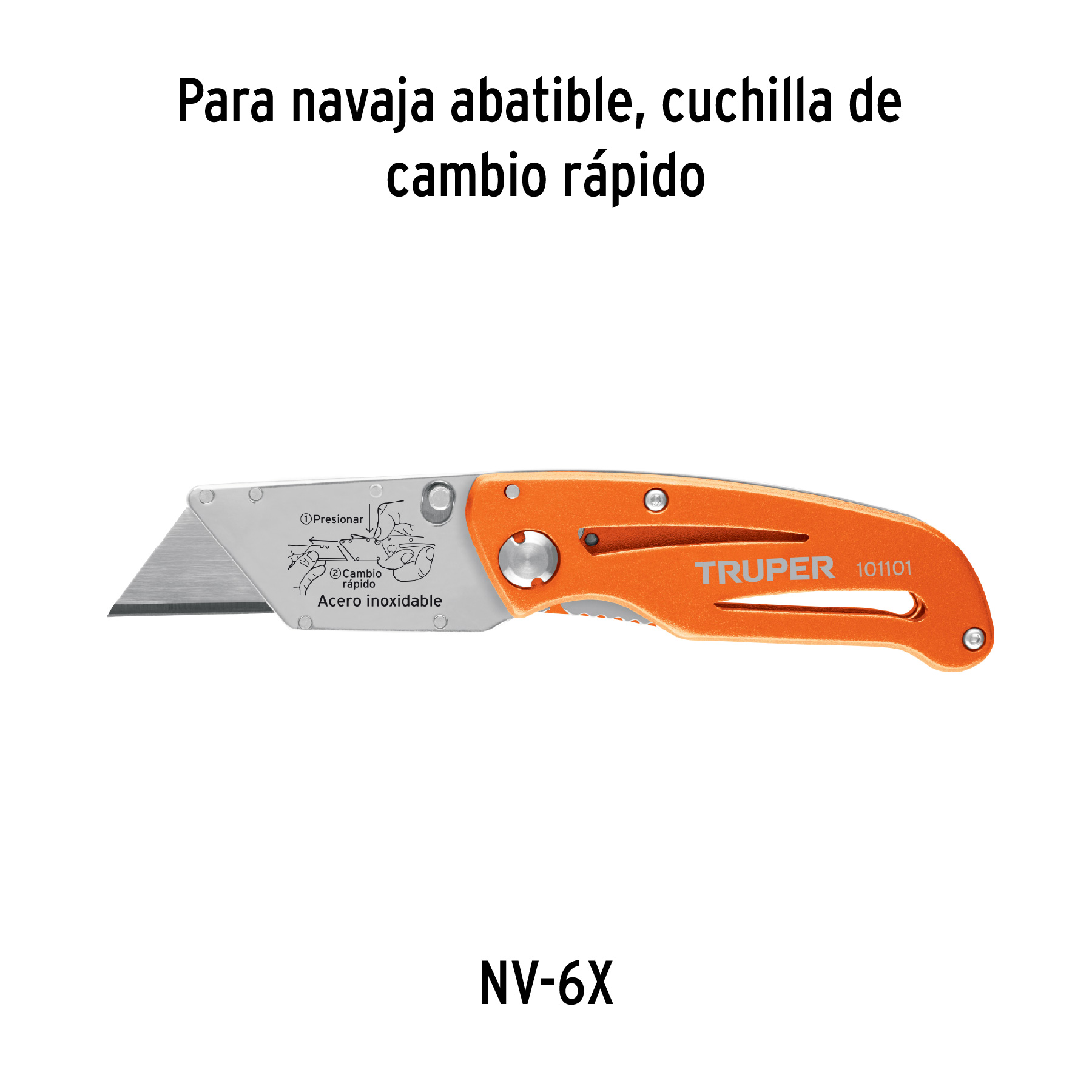 Set de 10 Cuchillas de Repuesto Para Navaja Multiusos, Material de Acero SK4 + Estuche Dispensador - REP-NM-10 - 16956 - TRUPER