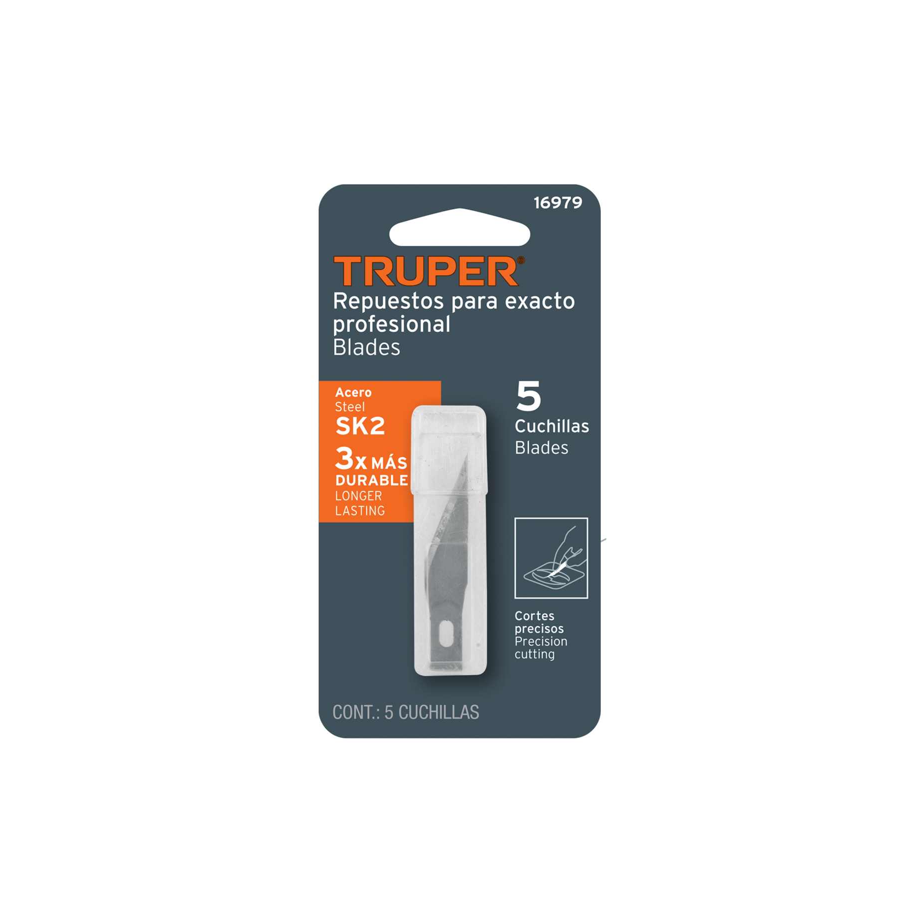 Set de 5 Cuchillas de Repuesto Para Navaja Exacto REP-CUTEX - 16979 - TRUPER