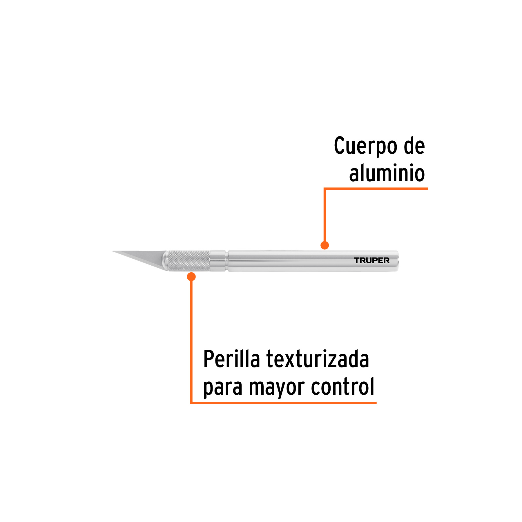 Cuchilla Exacto Profesional de 6'' Pulgadas + 5 Cuchillas de Acero SK2 - EXA-6 - 16969 - TRUPER