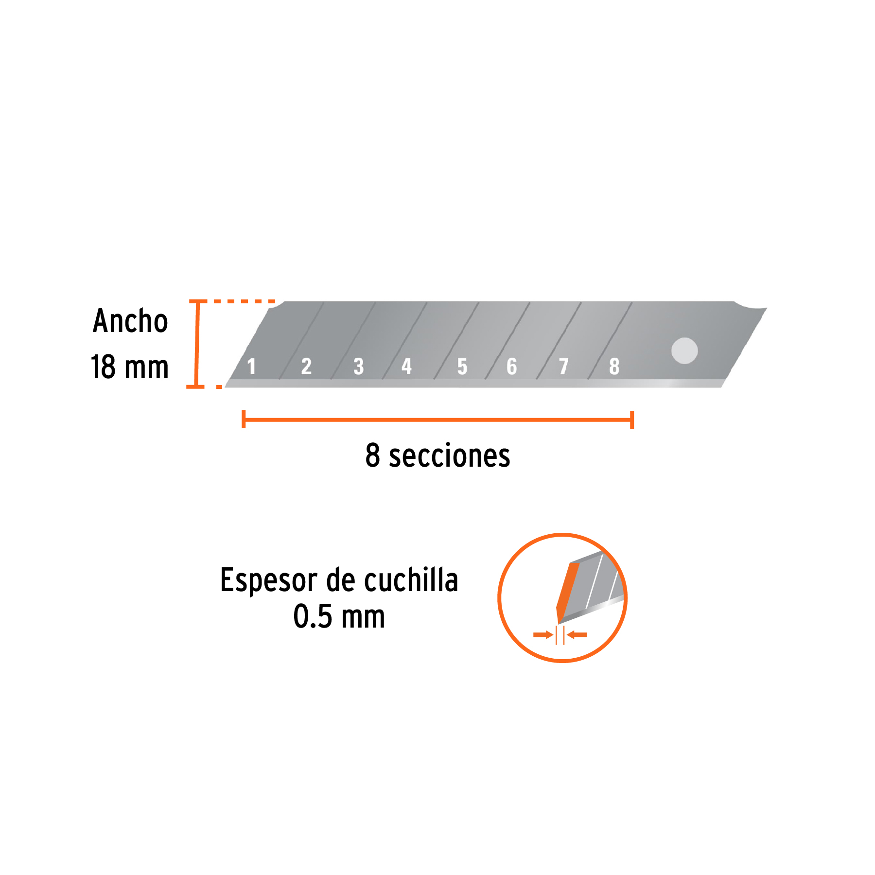 Set de 10 Cuchillas SK4 de 18 mm. en Estuche Para Estilete / Cutter - REP-CUT-6 - 16965 - TRUPER