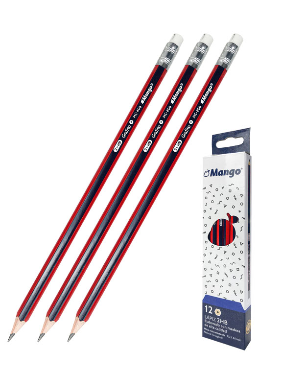 Set de 12 Lápices Grafito 2HB - MC406 - Mango