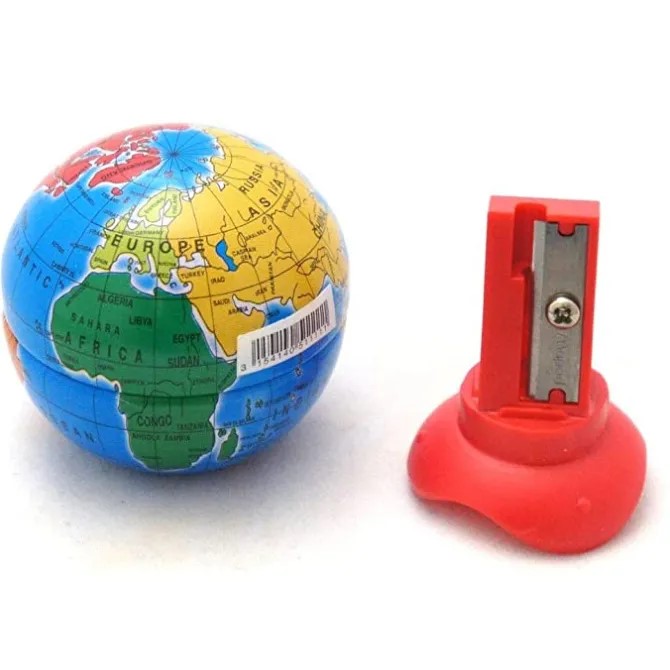 Tajador / Sacapuntas de 1 Orificio Globo Terráqueo / Mapamundi -  051111 - MAPED