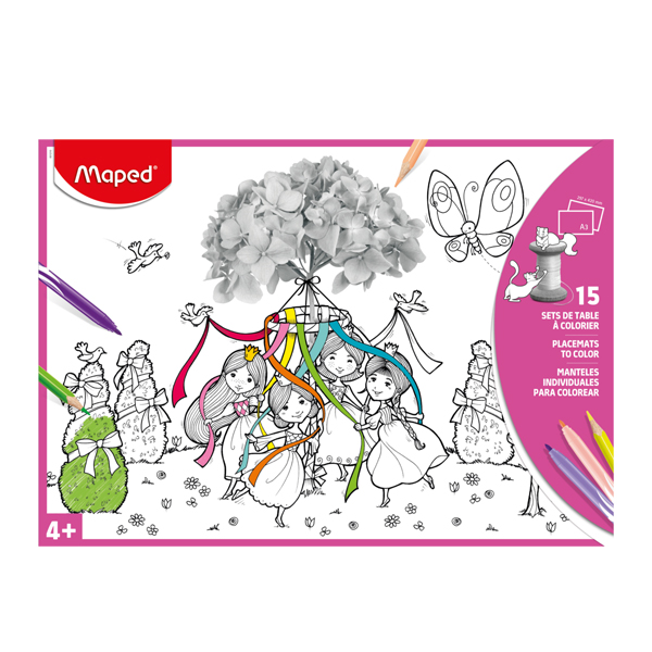 Set de Manteles Individuales Para Colorear x 15 Juegos - 831210 - MAPED