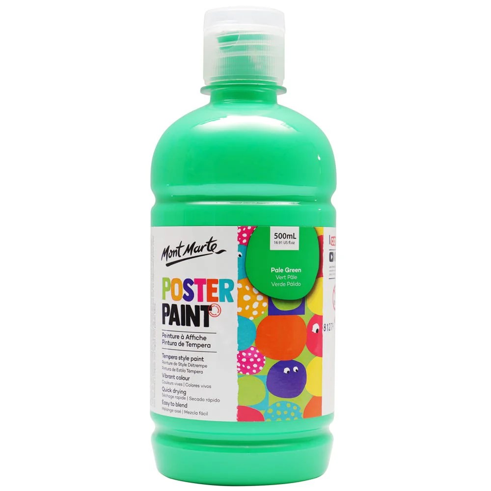 Bote de Témpera de 500 ml. Color Verde Pálido - MPST0022 - Mont Marte