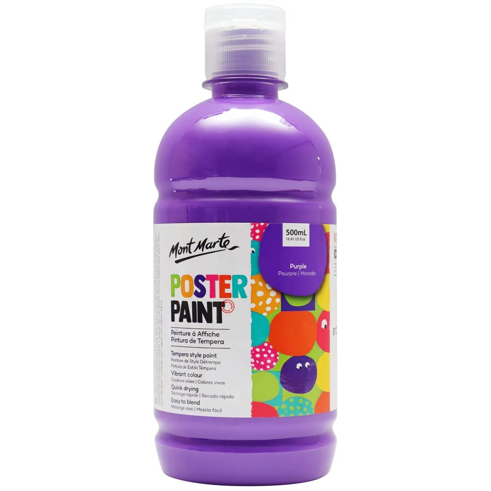 Bote de Témpera de 500 ml. Color Morado - MPST0023 - Mont Marte