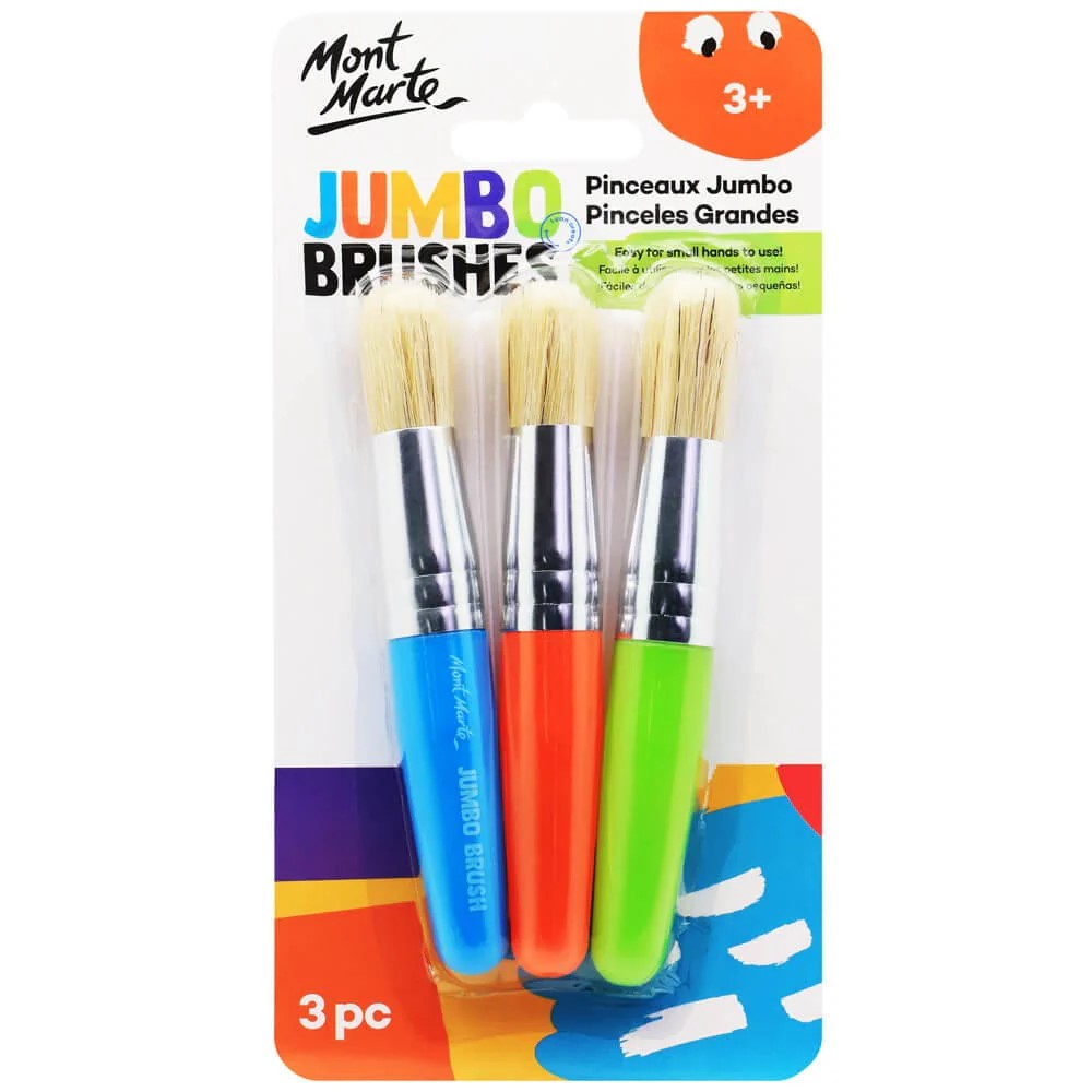 Set de 3 Pinceles Jumbo Infantiles - MMKC0045 - Mont Marte