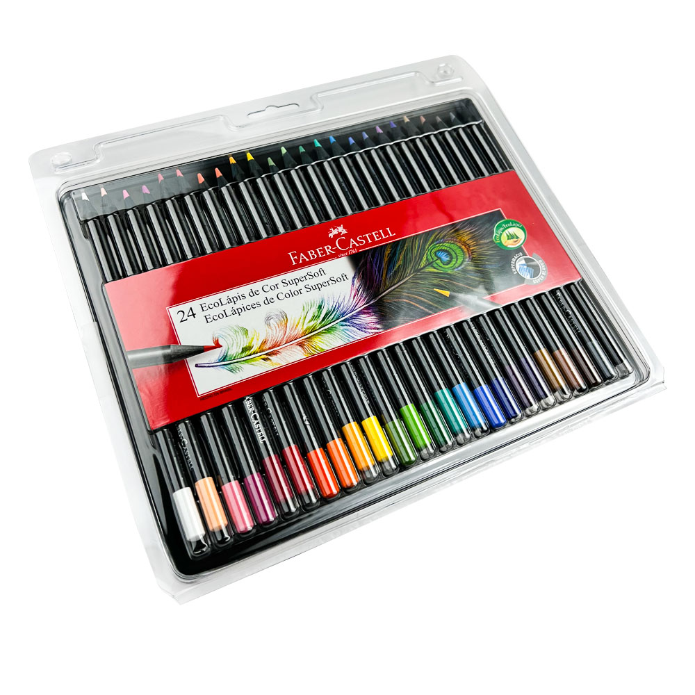 Set de 24 Lápices de Color Supersoft FABER CASTELL 120724SOFT