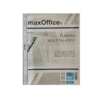 Paquete de 100 Fundas Plásticas de 80 Micras, Tamaño Oficio - MX-SPFC- maxOffice