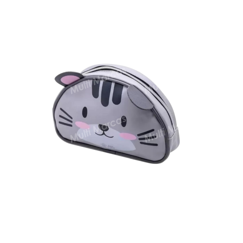 Estuchera Portalapiz Estampado Mejores Amigos Forma de Gato - ET0461 - BRW