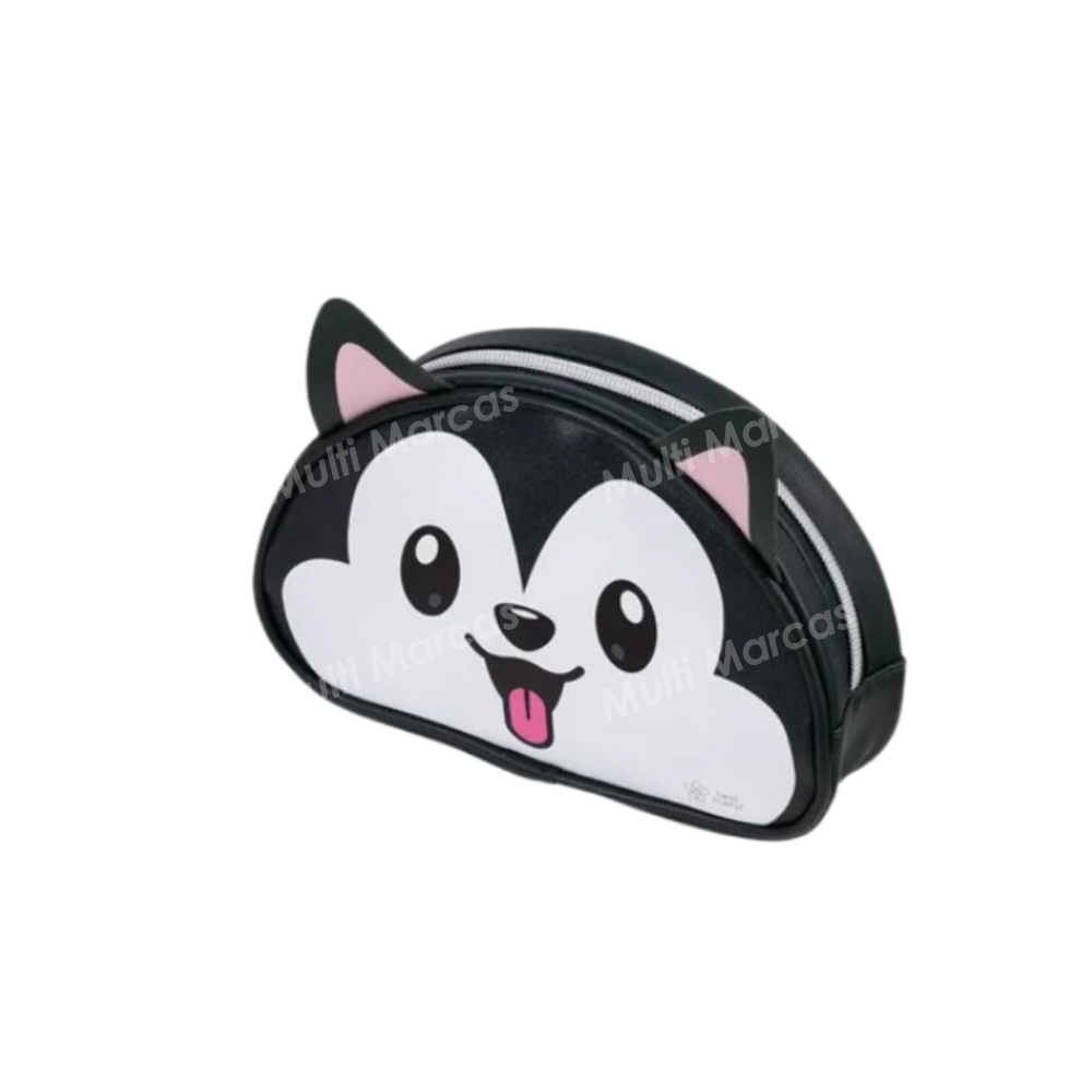 Estuchera Portalapiz Estampado Mejores Amigos Forma de Perro Husky - ET0463 - BRW