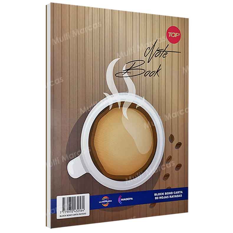 Block Papel Bond Rayado con 80 Hojas Tamaño Carta TOP