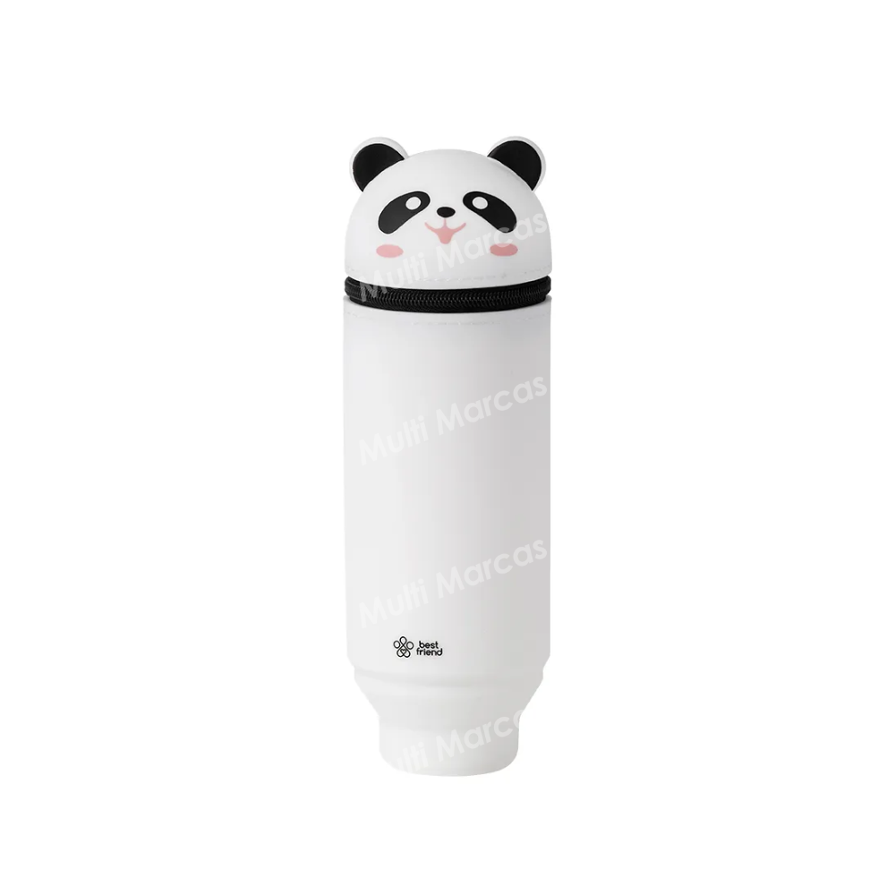 Estuche BRW Silicona Best Friend Panda Retráctil - ET0842
