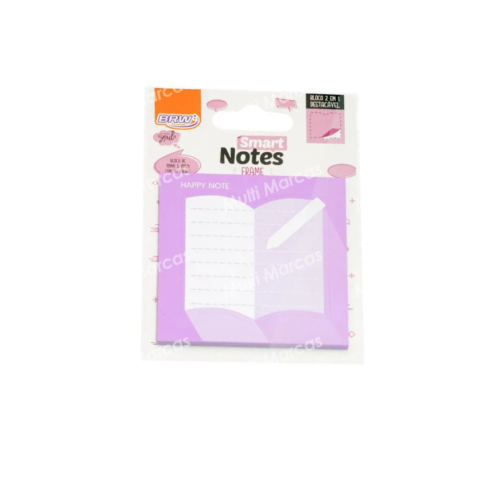 Post It BRW Happy Notes 2 EN 1 con 30 hojas - BA0900